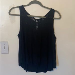 Black medium tank top with lace